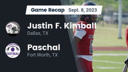 Recap: Justin F. Kimball  vs. Paschal  2023