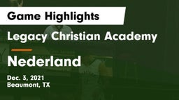 Legacy Christian Academy  vs Nederland  Game Highlights - Dec. 3, 2021