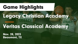 Legacy Christian Academy  vs Veritas Classical Academy Game Highlights - Nov. 28, 2023