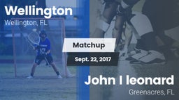 Matchup: Wellington vs. John I leonard 2017