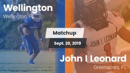 Matchup: Wellington vs. John I Leonard  2019