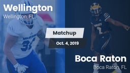 Matchup: Wellington vs. Boca Raton  2019