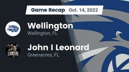 Recap: Wellington  vs. John I Leonard  2022