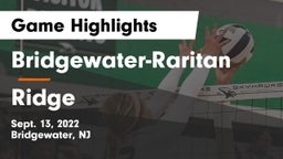 Bridgewater-Raritan  vs Ridge  Game Highlights - Sept. 13, 2022