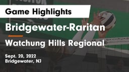 Bridgewater-Raritan  vs Watchung Hills Regional  Game Highlights - Sept. 20, 2022