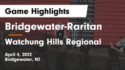 Bridgewater-Raritan  vs Watchung Hills Regional  Game Highlights - April 4, 2022