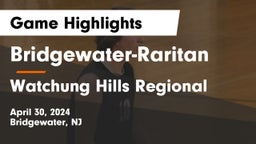 Bridgewater-Raritan  vs Watchung Hills Regional  Game Highlights - April 30, 2024