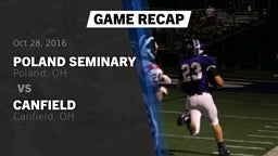 Recap: Poland Seminary  vs. Canfield  2016