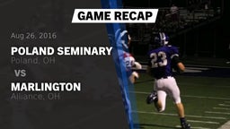 Recap: Poland Seminary  vs. Marlington  2016