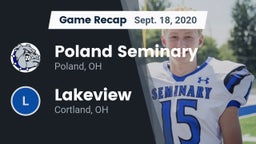 Recap: Poland Seminary  vs. Lakeview  2020