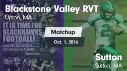 Matchup: Blackstone Valley RV vs. Sutton  2016