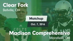 Matchup: Clear Fork vs. Madison Comprehensive  2016