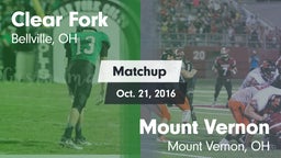 Matchup: Clear Fork vs. Mount Vernon  2016