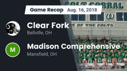 Recap: Clear Fork  vs. Madison Comprehensive  2018