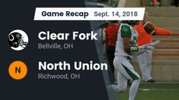Recap: Clear Fork  vs. North Union  2018
