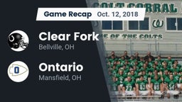 Recap: Clear Fork  vs. Ontario  2018