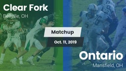Matchup: Clear Fork vs. Ontario  2019