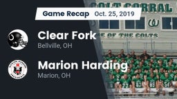Recap: Clear Fork  vs. Marion Harding  2019