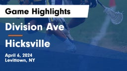 Division Ave  vs Hicksville  Game Highlights - April 6, 2024