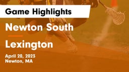 Newton South  vs Lexington  Game Highlights - April 20, 2023