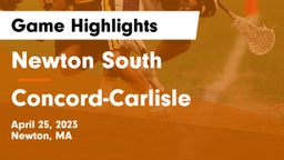 Newton South  vs Concord-Carlisle  Game Highlights - April 25, 2023