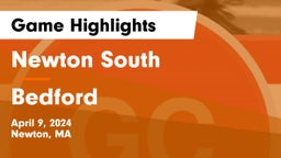 Newton South  vs Bedford Game Highlights - April 9, 2024