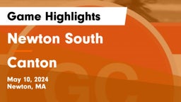 Newton South  vs Canton   Game Highlights - May 10, 2024