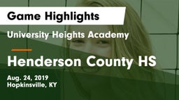 University Heights Academy vs Henderson County HS Game Highlights - Aug. 24, 2019