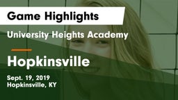University Heights Academy vs Hopkinsville  Game Highlights - Sept. 19, 2019