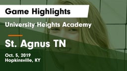 University Heights Academy vs St. Agnus TN Game Highlights - Oct. 5, 2019