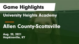 University Heights Academy vs Allen County-Scottsville Game Highlights - Aug. 20, 2021