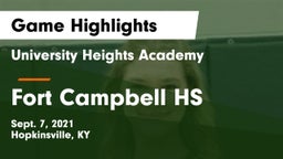 University Heights Academy vs Fort Campbell HS Game Highlights - Sept. 7, 2021