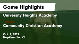 University Heights Academy vs Community Christian Academy Game Highlights - Oct. 1, 2021