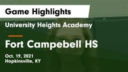 University Heights Academy vs Fort Campebell HS Game Highlights - Oct. 19, 2021