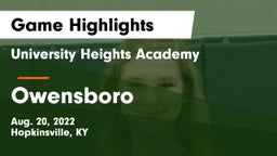 University Heights Academy vs Owensboro  Game Highlights - Aug. 20, 2022