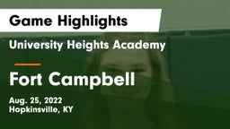 University Heights Academy vs Fort Campbell  Game Highlights - Aug. 25, 2022