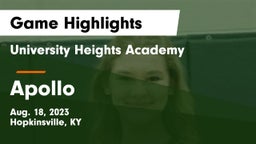 University Heights Academy vs Apollo  Game Highlights - Aug. 18, 2023