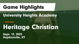 University Heights Academy vs Heritage Christian Game Highlights - Sept. 19, 2023