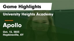 University Heights Academy vs Apollo  Game Highlights - Oct. 13, 2023