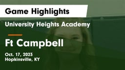 University Heights Academy vs Ft Campbell Game Highlights - Oct. 17, 2023
