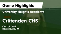 University Heights Academy vs Crittenden CHS Game Highlights - Oct. 26, 2023