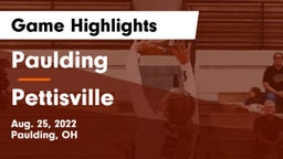 Paulding  vs Pettisville  Game Highlights - Aug. 25, 2022
