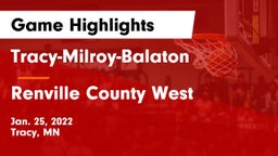 Tracy-Milroy-Balaton  vs Renville County West  Game Highlights - Jan. 25, 2022