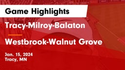 Tracy-Milroy-Balaton  vs Westbrook-Walnut Grove  Game Highlights - Jan. 15, 2024