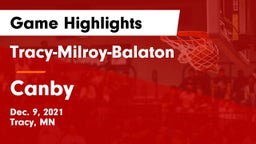 Tracy-Milroy-Balaton  vs Canby  Game Highlights - Dec. 9, 2021