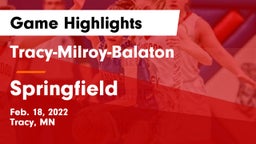 Tracy-Milroy-Balaton  vs Springfield Game Highlights - Feb. 18, 2022