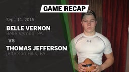 Recap: Belle Vernon  vs. Thomas Jefferson  2015