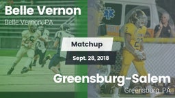 Matchup: Belle Vernon vs. Greensburg-Salem  2018