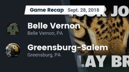 Recap: Belle Vernon  vs. Greensburg-Salem  2018
