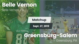 Matchup: Belle Vernon vs. Greensburg-Salem  2019